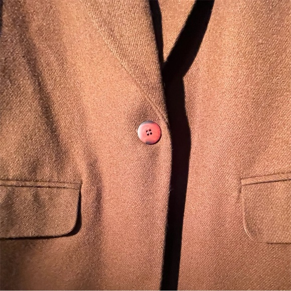 Whitney Brooks Vintage Chocolate Brown Wool Blazer Single Breasted 10 Or Medium - Picture 2 of 6